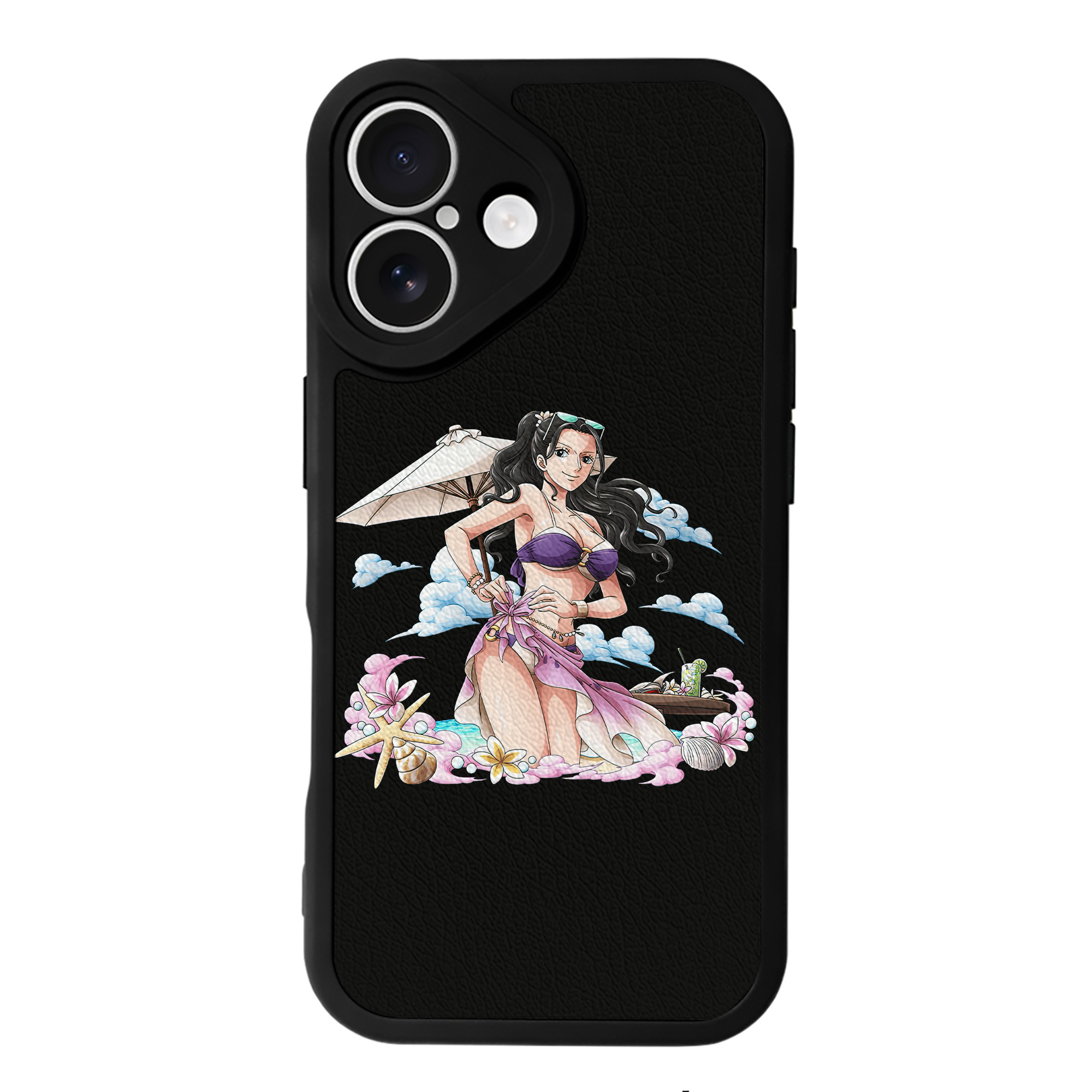 （画像用） ワンピース ニコ・ロビン ONE PIECE Nico Robin 【iPhone 16シリーズ対応】シリコンスマホケース（レザー調） 材質：シリコン